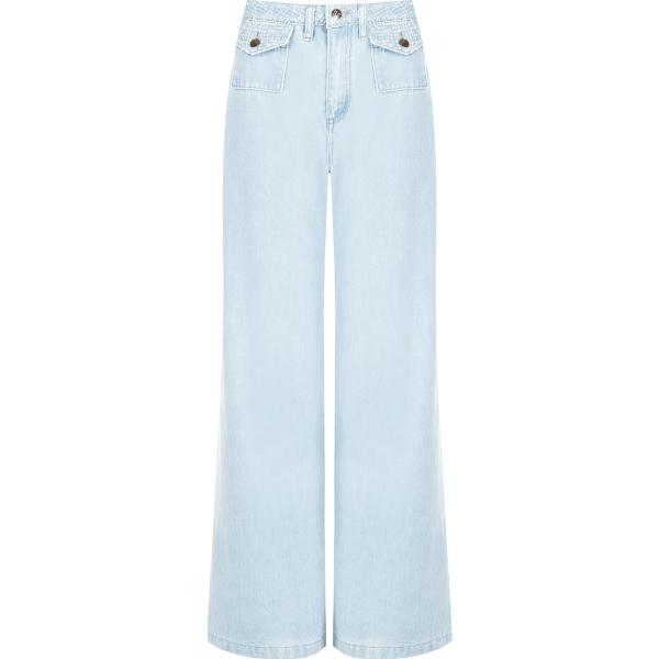 jeans dritti Rinascimento blu tinta unita