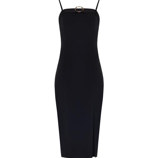 vestiti midi/longuette Rinascimento nero tinta unita