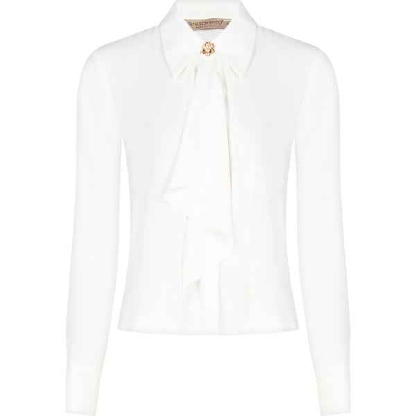 bluse Rinascimento bianco tinta unita