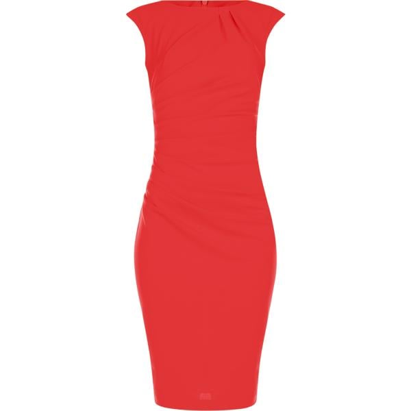 vestiti a tubino Rinascimento rosso tinta unita