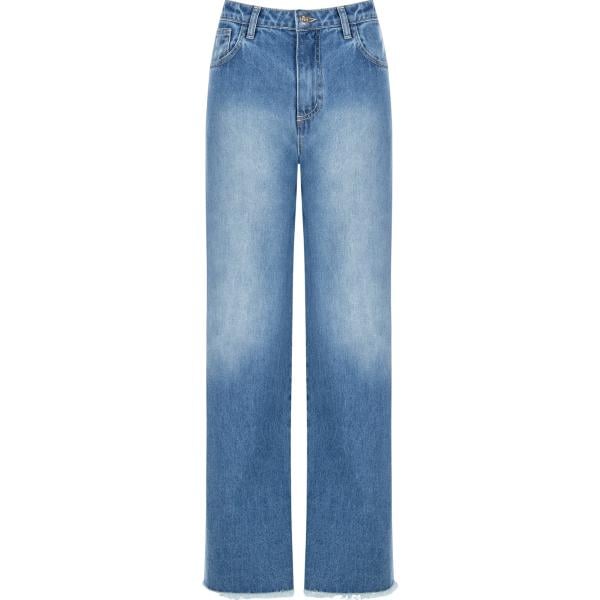 jeans dritti Rinascimento blu tinta unita
