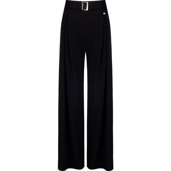 pantaloni Rinascimento nero tinta unita