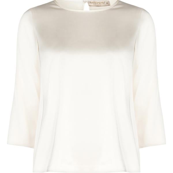 bluse Rinascimento bianco tinta unita