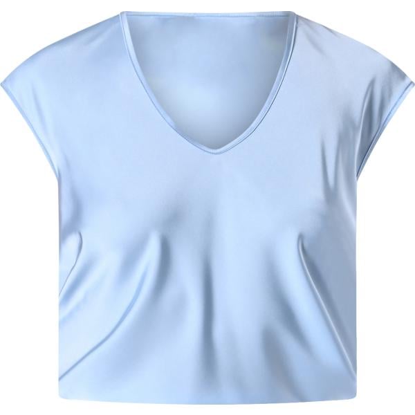 bluse Rinascimento blu tinta unita