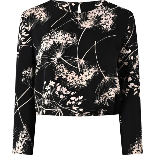 bluse Rinascimento nero con stampe