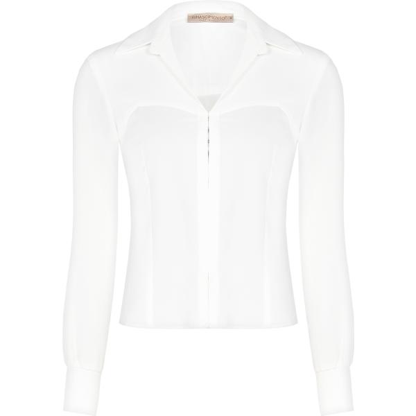 bluse Rinascimento bianco tinta unita