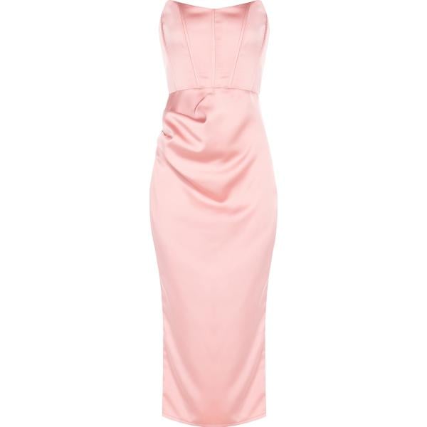 vestiti midi/longuette Rinascimento rosa tinta unita