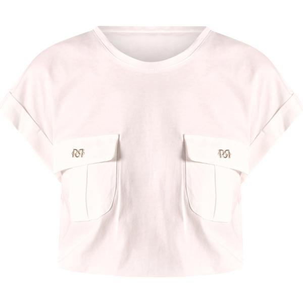 t-shirt Rinascimento bianco tinta unita