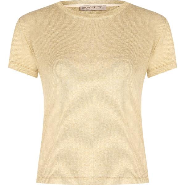 t-shirt Rinascimento marrone tinta unita