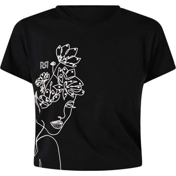 t-shirt Rinascimento nero con stampe