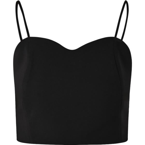 top Rinascimento nero tinta unita
