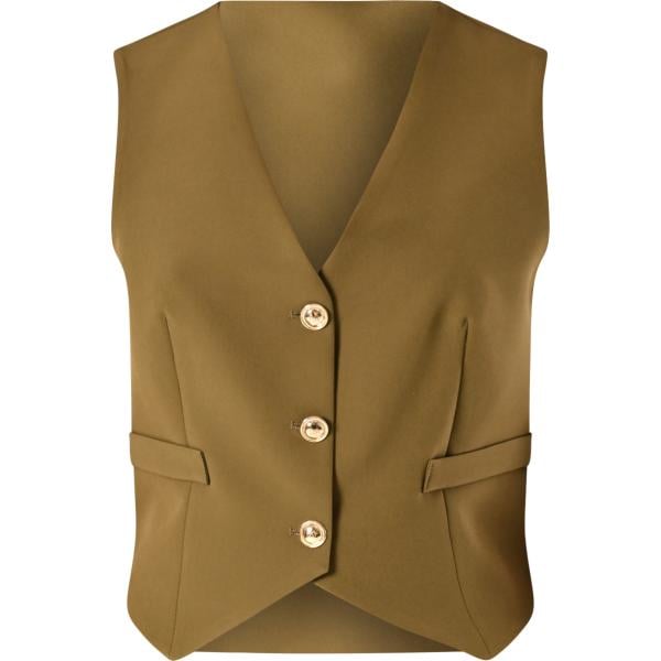gilet Rinascimento verde tinta unita