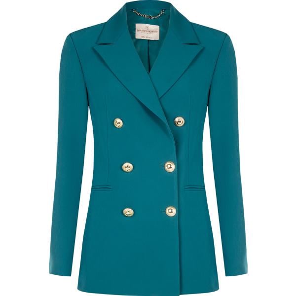 blazer Rinascimento blu tinta unita