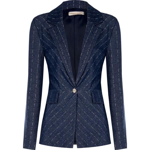 blazer Rinascimento blu a righe