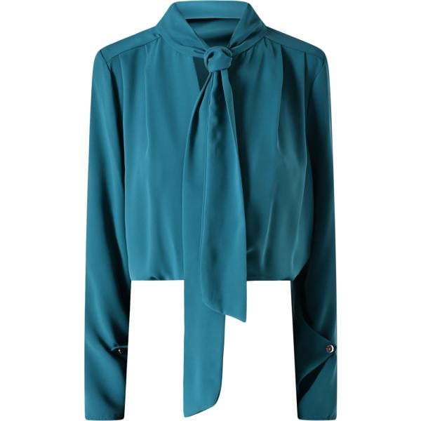 bluse Rinascimento blu tinta unita