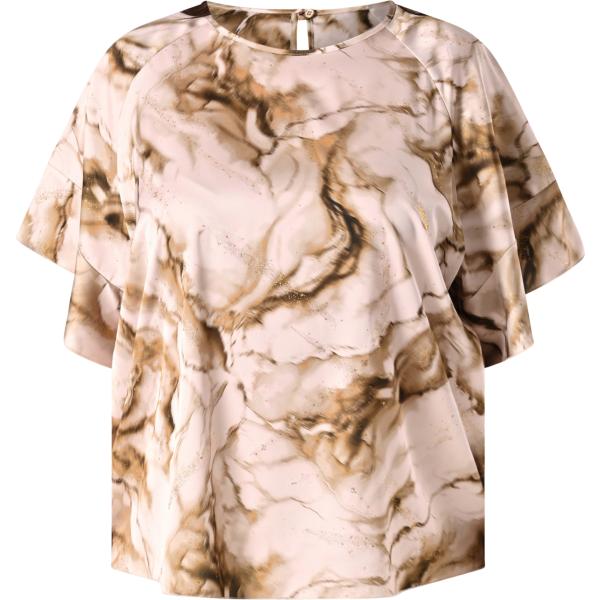 bluse Rinascimento marrone con stampe