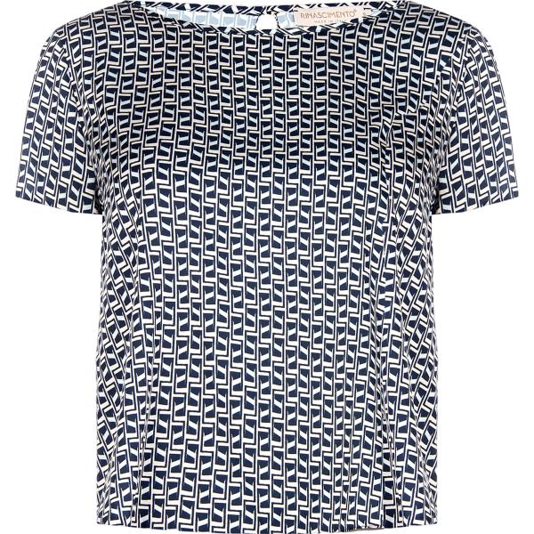 bluse Rinascimento grigio con stampe