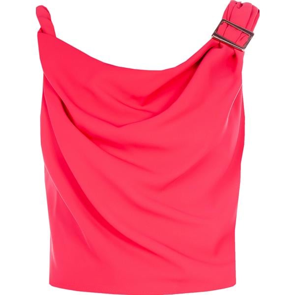 top Rinascimento rosso tinta unita