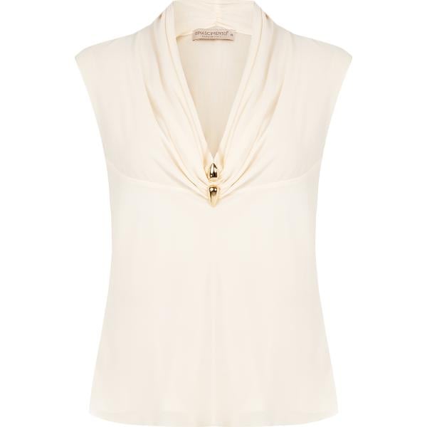 bluse Rinascimento bianco tinta unita