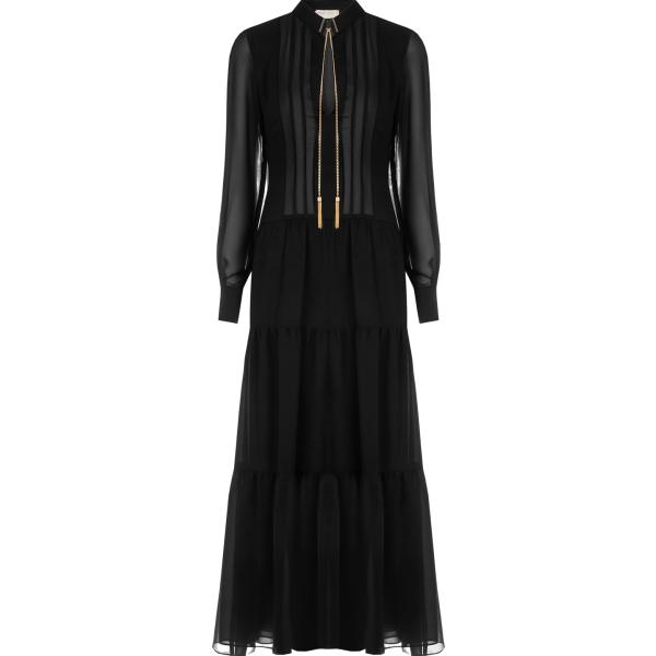 vestiti lunghi Rinascimento nero tinta unita