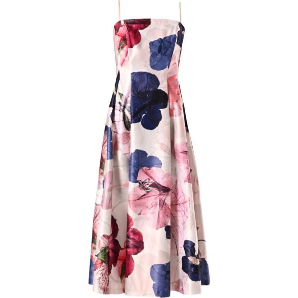vestiti midi/longuette Rinascimento rosa con stampe