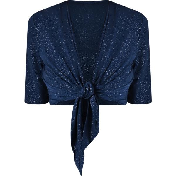 bolero Rinascimento blu tinta unita