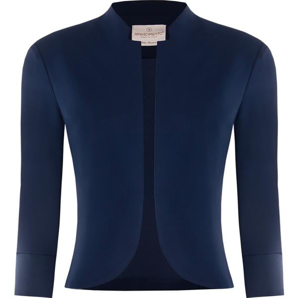 bolero Rinascimento blu tinta unita