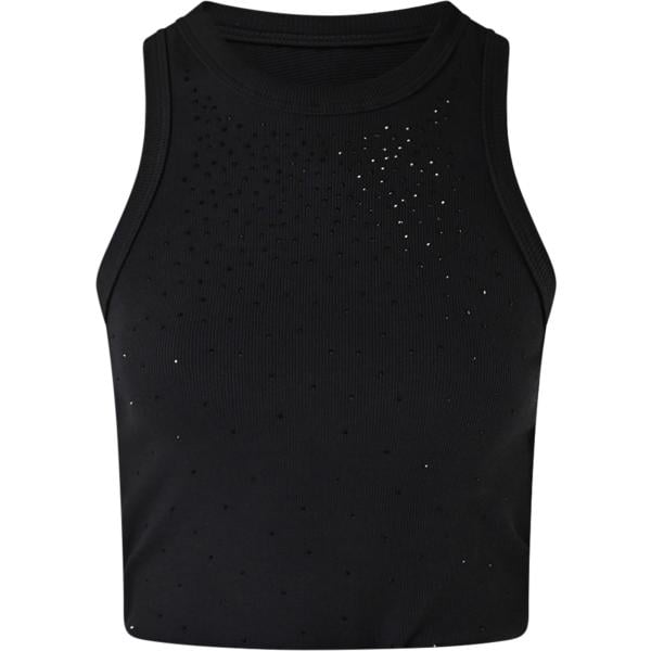 top Rinascimento nero tinta unita