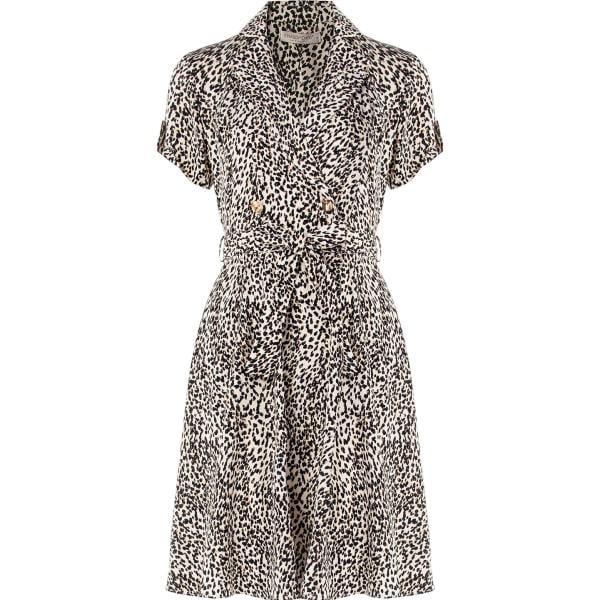 vestiti corti Rinascimento marrone animalier