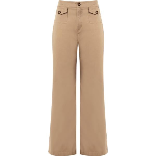 pantaloni Rinascimento marrone tinta unita