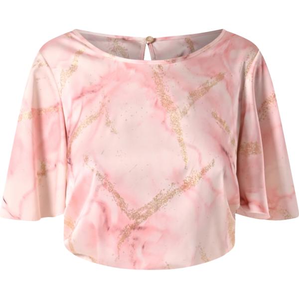 bluse Rinascimento rosa con stampe