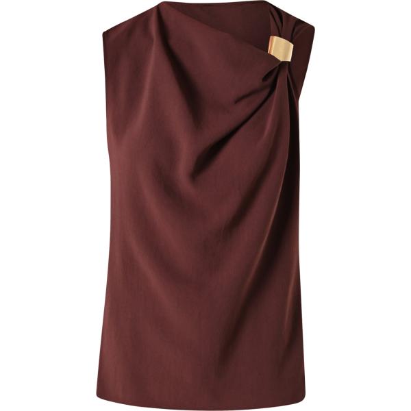 top Rinascimento marrone tinta unita