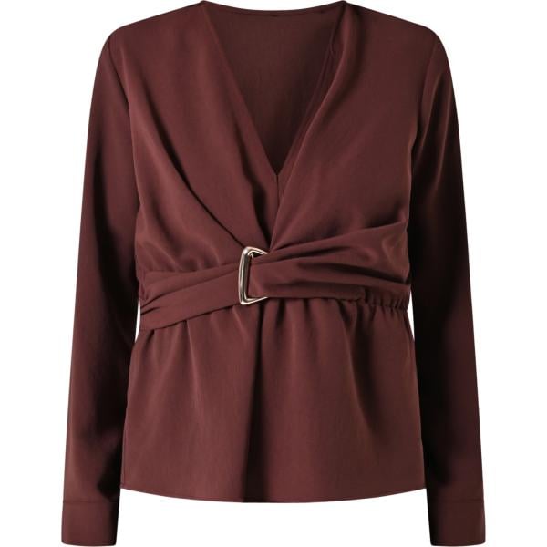 bluse Rinascimento marrone tinta unita