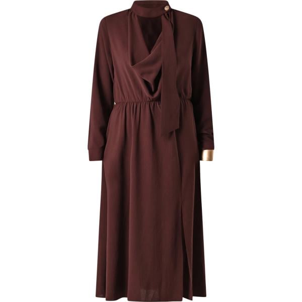 vestiti midi/longuette Rinascimento marrone tinta unita