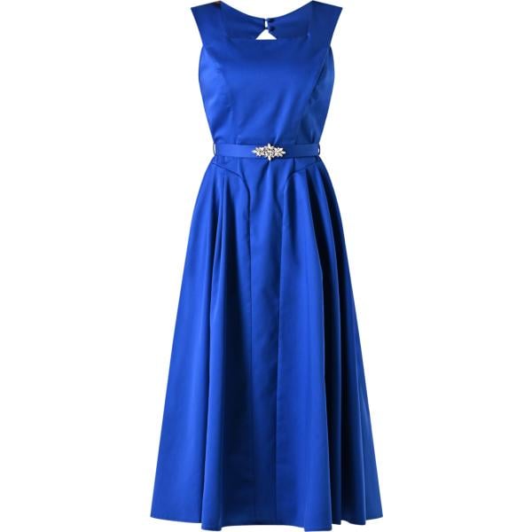 vestiti midi/longuette Rinascimento blu tinta unita