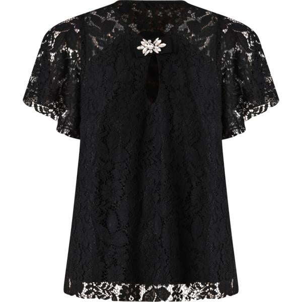 bluse Rinascimento nero tinta unita
