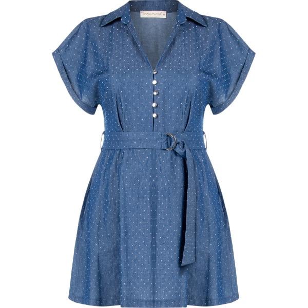 vestiti Rinascimento blu a pois