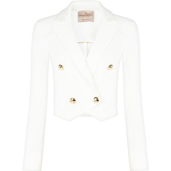 blazer Rinascimento bianco tinta unita