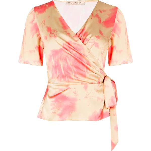 bluse Rinascimento marrone con stampe