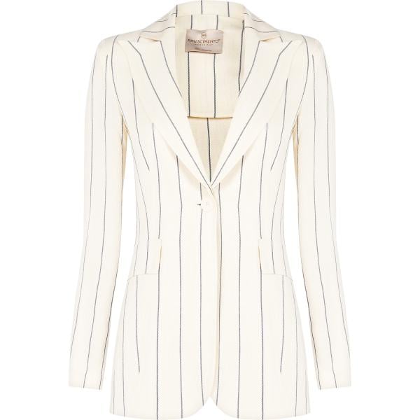 blazer Rinascimento bianco a righe