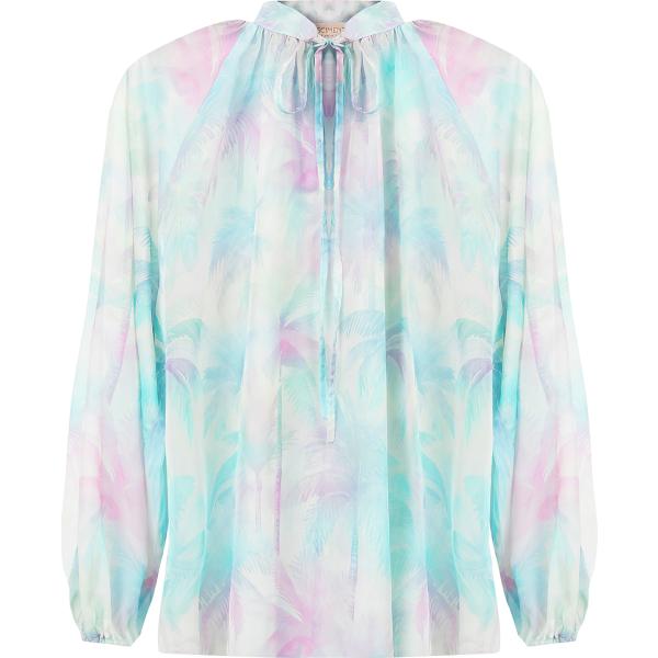 bluse Rinascimento grigio con stampe