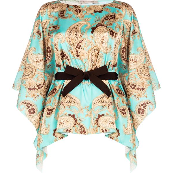 bluse Rinascimento marrone con stampe