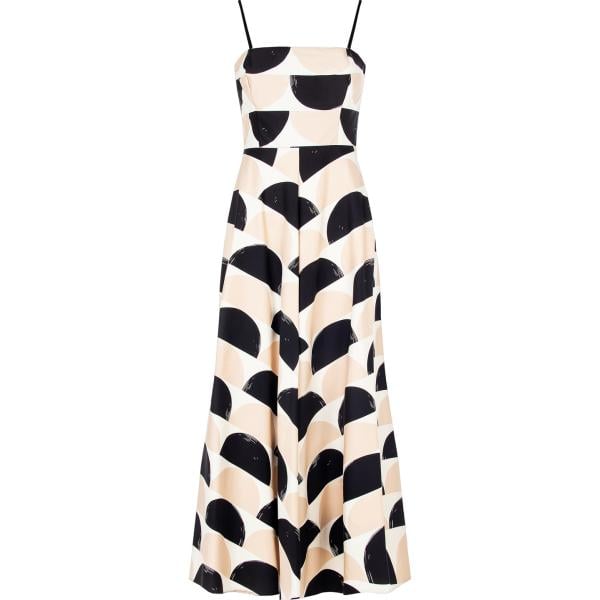 vestiti midi/longuette Rinascimento multicolore a pois