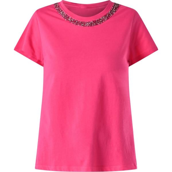t-shirt Rinascimento rosa tinta unita