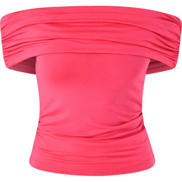 top Rinascimento rosa tinta unita