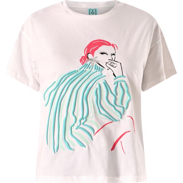 t-shirt Rinascimento bianco tinta unita
