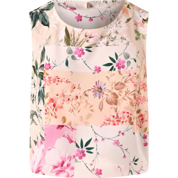 top Rinascimento rosa con stampe