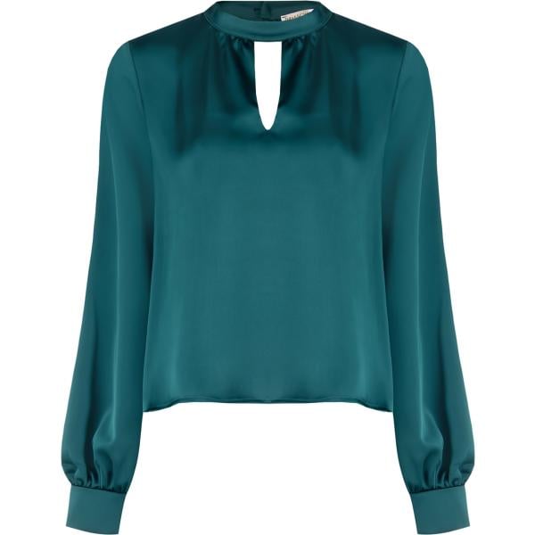 bluse Rinascimento verde tinta unita
