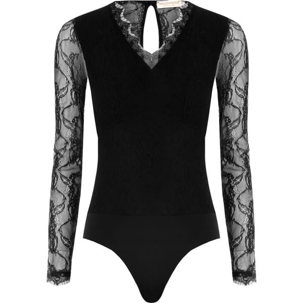 body Rinascimento nero tinta unita