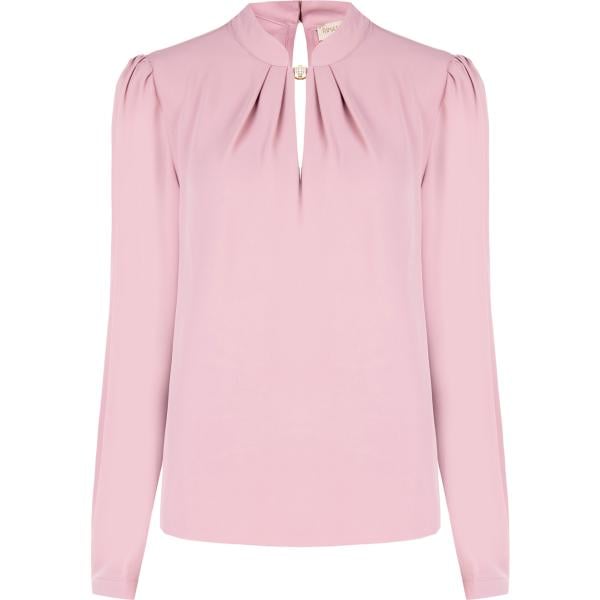 bluse Rinascimento rosa tinta unita